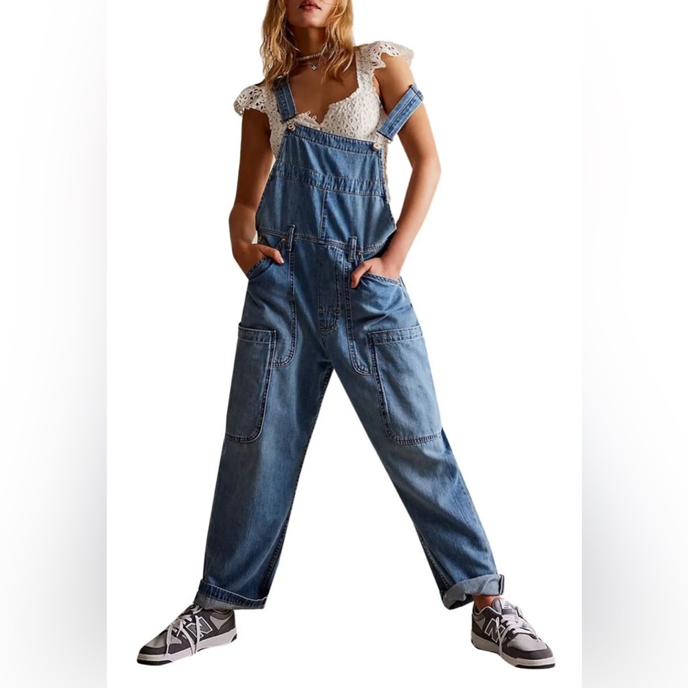 Free People
Way Back Overall - denim Lydia blue jeans overalls S